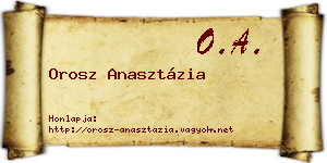 Orosz Anasztázia névjegykártya