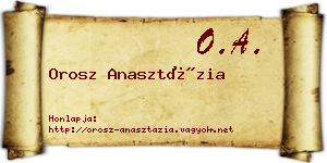 Orosz Anasztázia névjegykártya