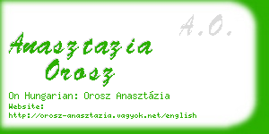 anasztazia orosz business card